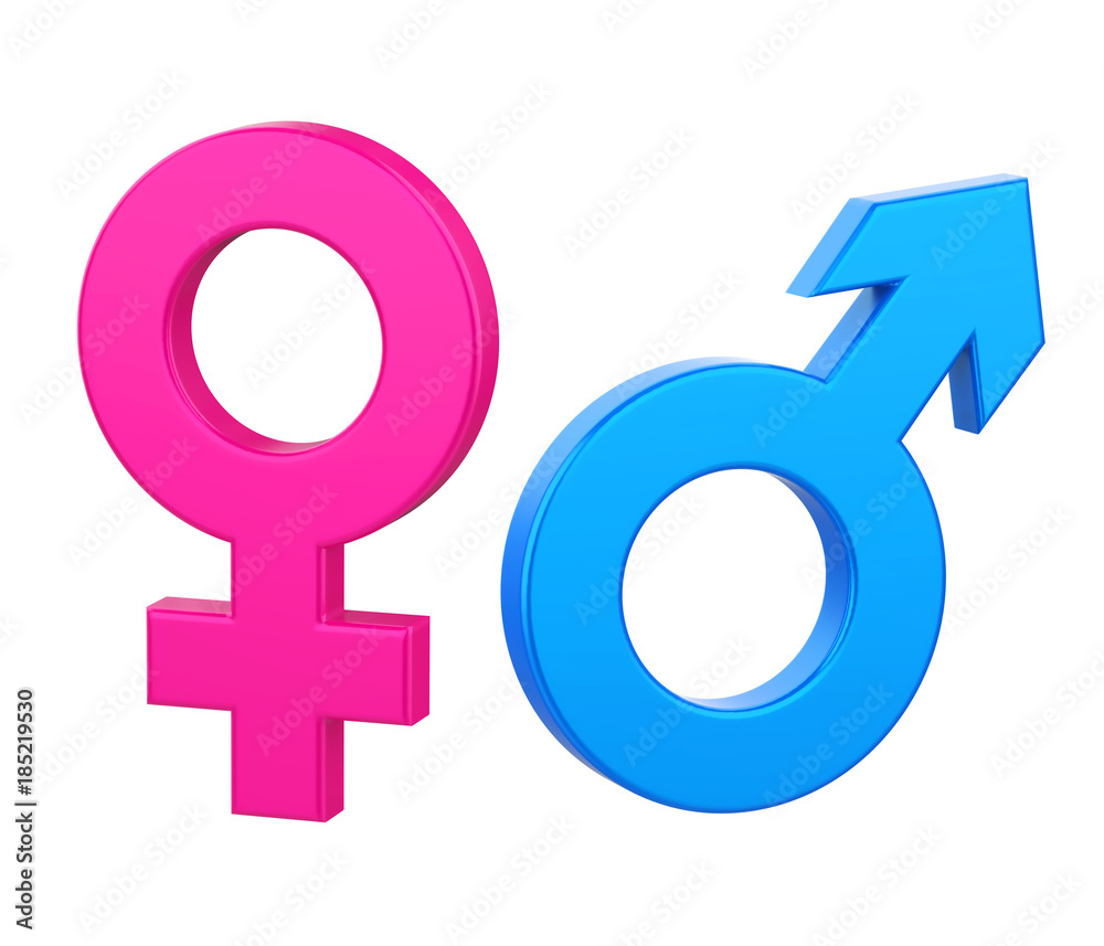 Female Male Gender Symbol Isolated