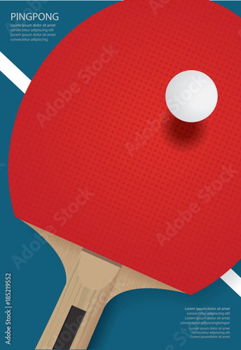 Pingpong Poster Template Vector Illustration