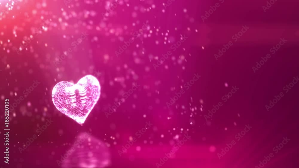 Magic particles gather in a hert for Valentine's day. Looping 3d animation. Magic particles gather in a hert for Valentine's day. Looping 3d animation.