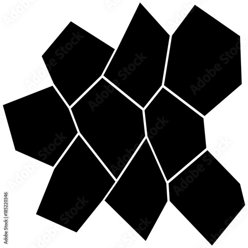 Black and White Irregular Grid