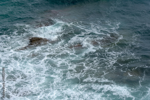 Soft storm  sea during windy and gray day  nature picture