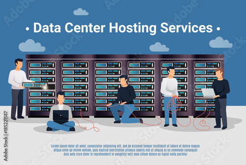 Datacenter Hosting Illustration