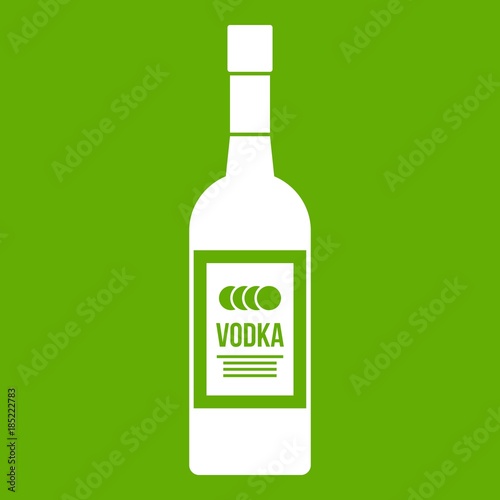 Bottle of vodka icon green