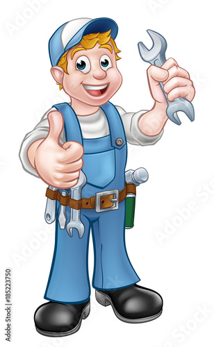 Plumber or Mechanic with Spanner