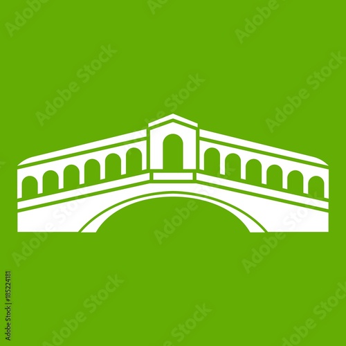 Venice bridge icon green