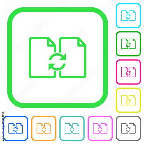 Swap documents vivid colored flat icons icons