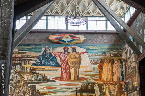 The Basilica of the Annunciation - Fresco behind the altar photo