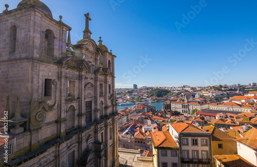 Panoramic view of colorful traditional houses of Porto, Portugal, Iberian Peninsula, Europe