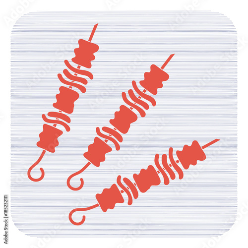 Grilled kebab icon