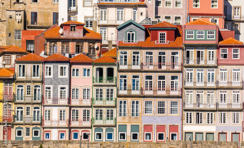Panoramic view of colorful traditional houses of Porto, Portugal, Iberian Peninsula, Europe photo