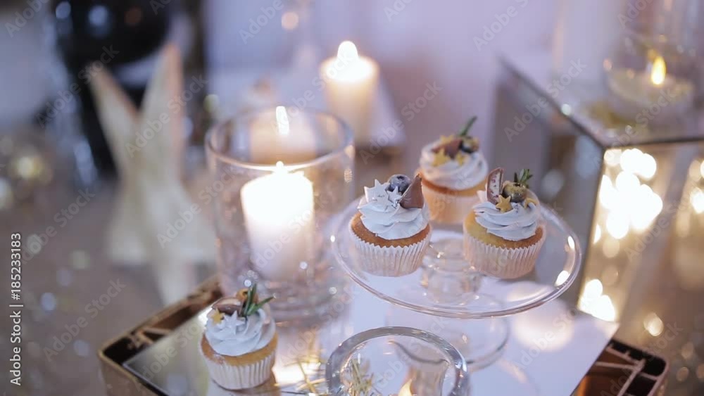 A tray of cupcakes and decoration music party A tray of cupcakes and decoration music party