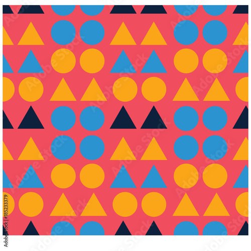 Geometric shapes seamless pattern for web, textile and print.