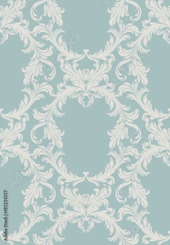 Damask pattern Vector illustration handmade ornament decor. Baroque background textures