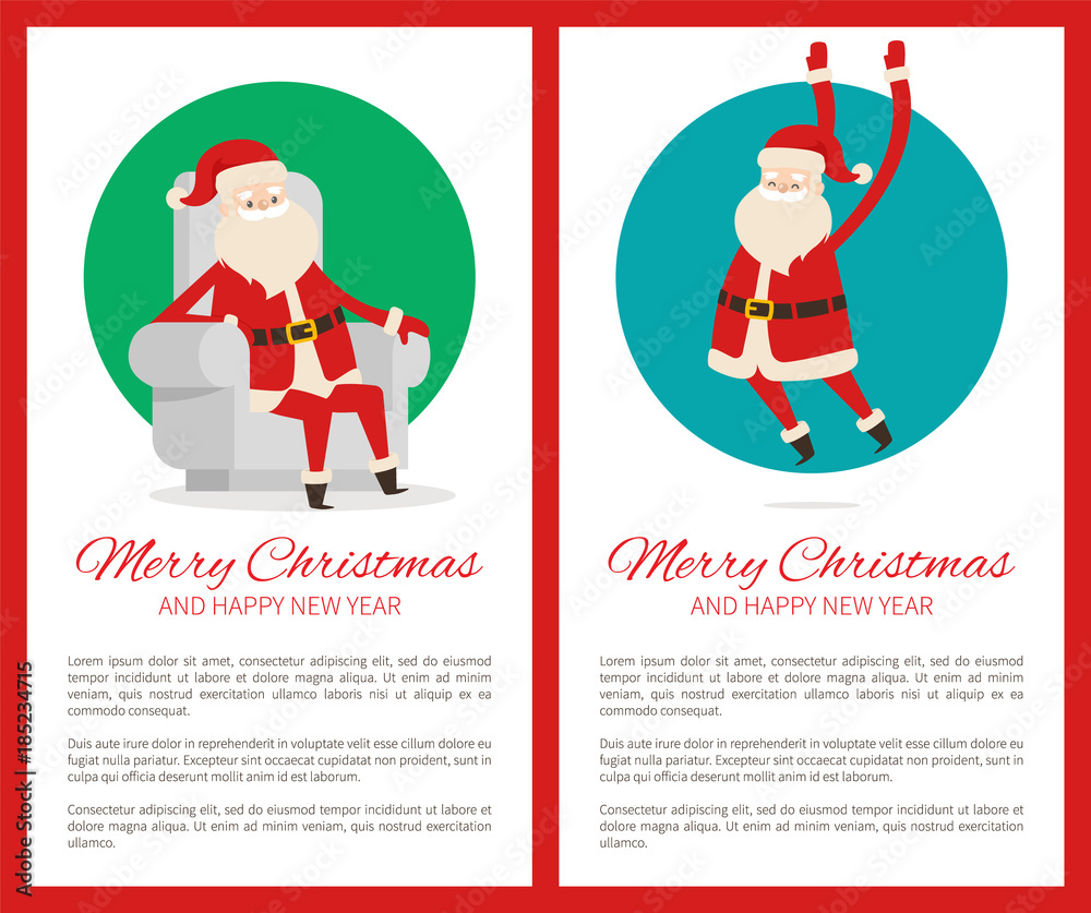 Merry Christmas Poster, Text Vector Illustration Merry Christmas Poster, Text Vector Illustration