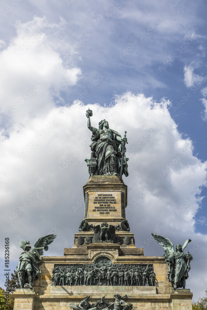 Niederwalddenkmal monument located in the Niederwald Landscape park, near Ruedesheim Niederwalddenkmal monument located in the Niederwald Landscape park, near Ruedesheim