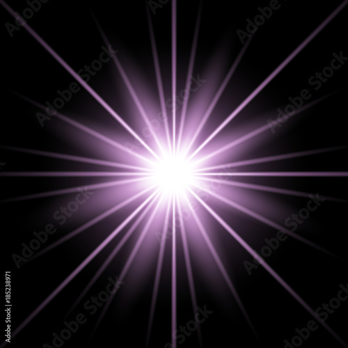 Sunlight with lens flare effect  purple color