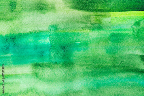 Abstract painting with bright green paint strokes, full frame
