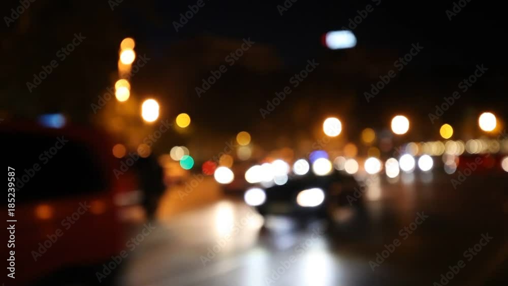 Blurred night traffic lights abstract background Blurred night traffic lights abstract background