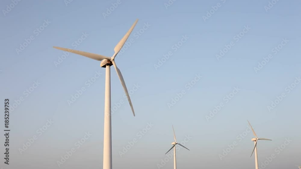 Wind power turbine. Renewable power energy station Wind power turbine. Renewable power energy station