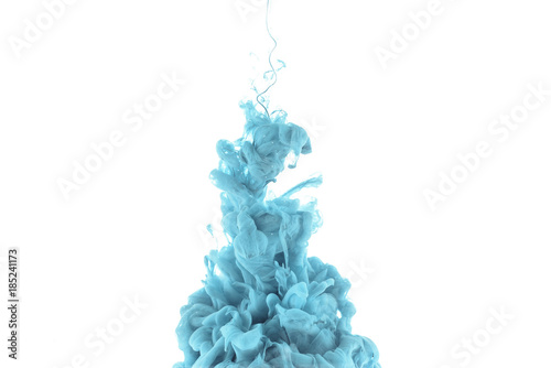 blue paint splash isolated on white