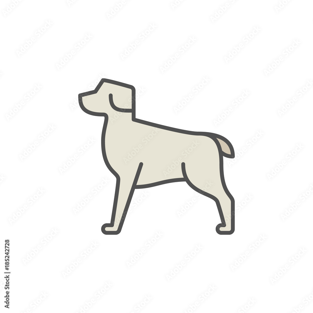 Dog modern colorful vector icon
