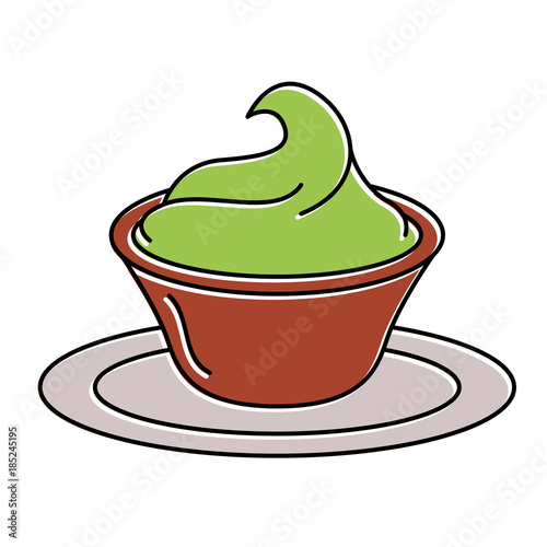 delicious guacamole sauce icon vector illustration design