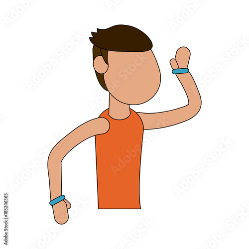 Fitness man avatar cartoon