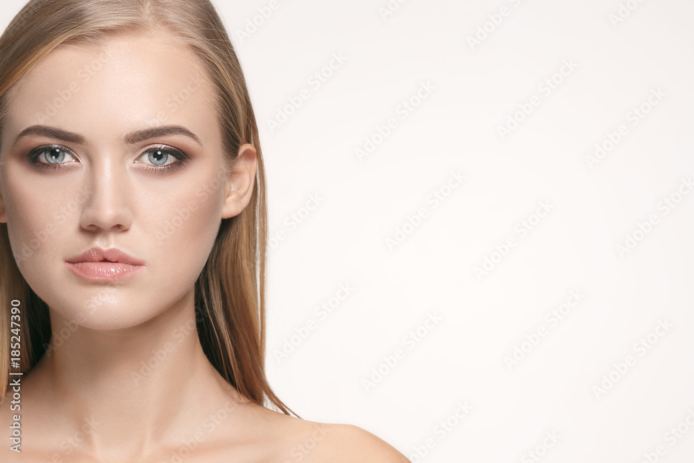 Beautiful Girl face. Perfect skin Beautiful Girl face. Perfect skin