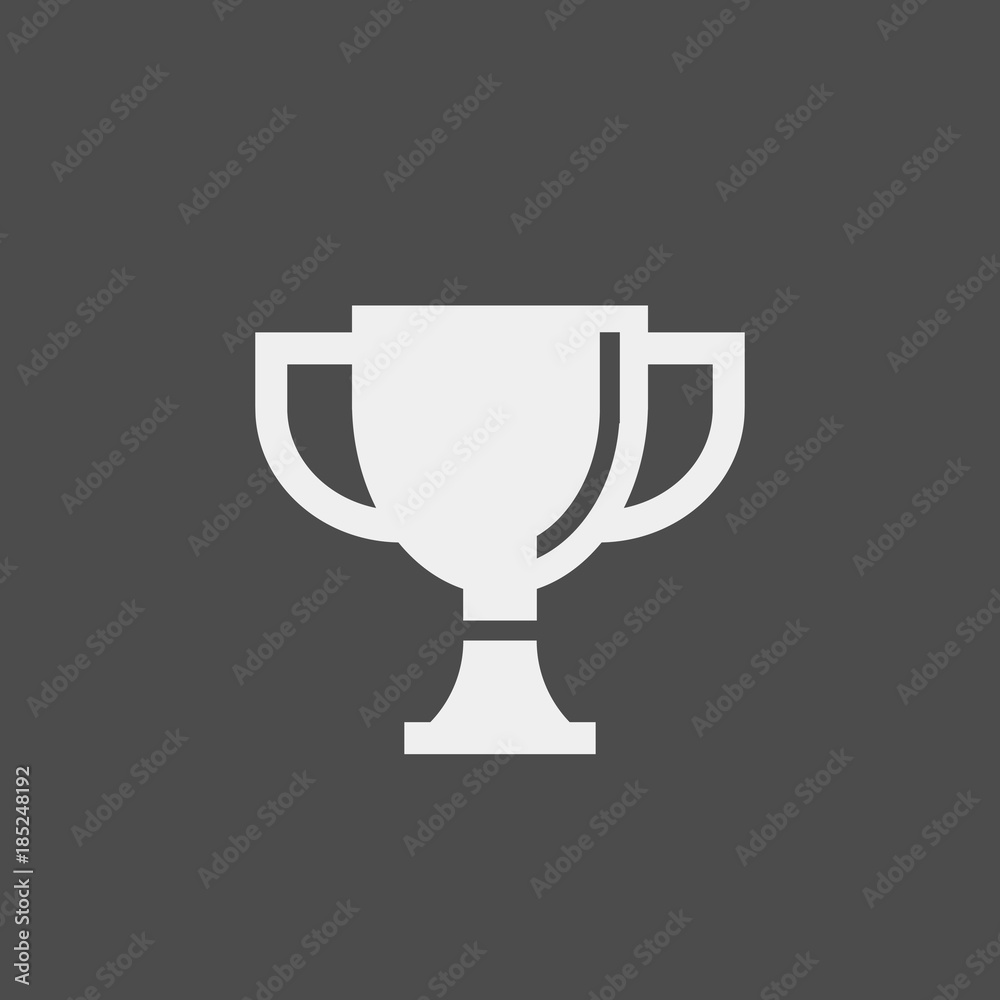 Trophy flat vector icon. Champions flat vector icon