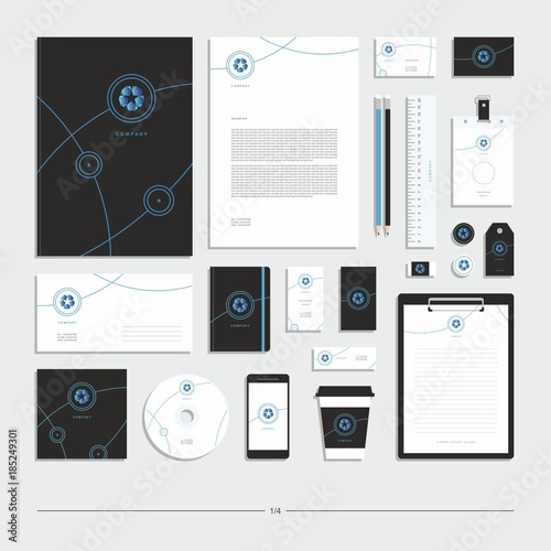 Corporate identity, stationery set.