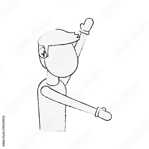 Fitness man avatar cartoon