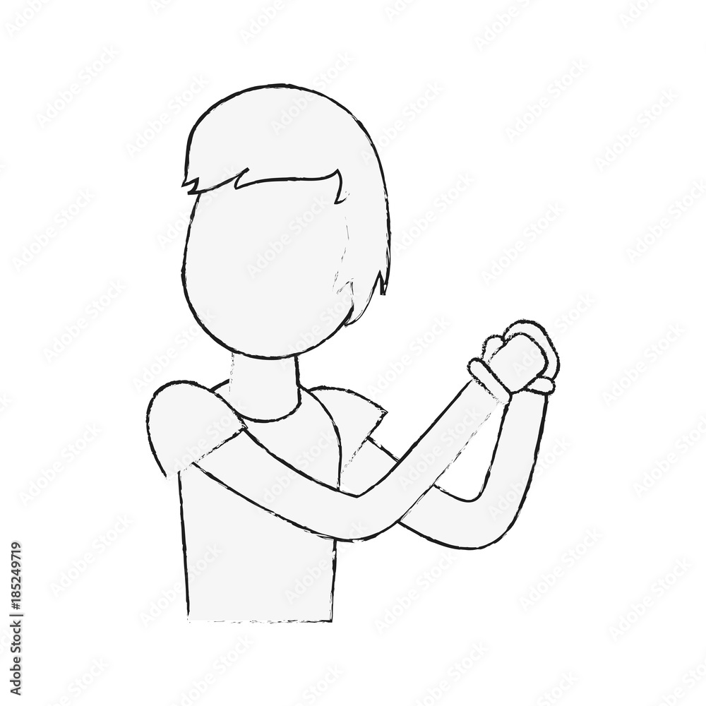 Fitness man avatar cartoon