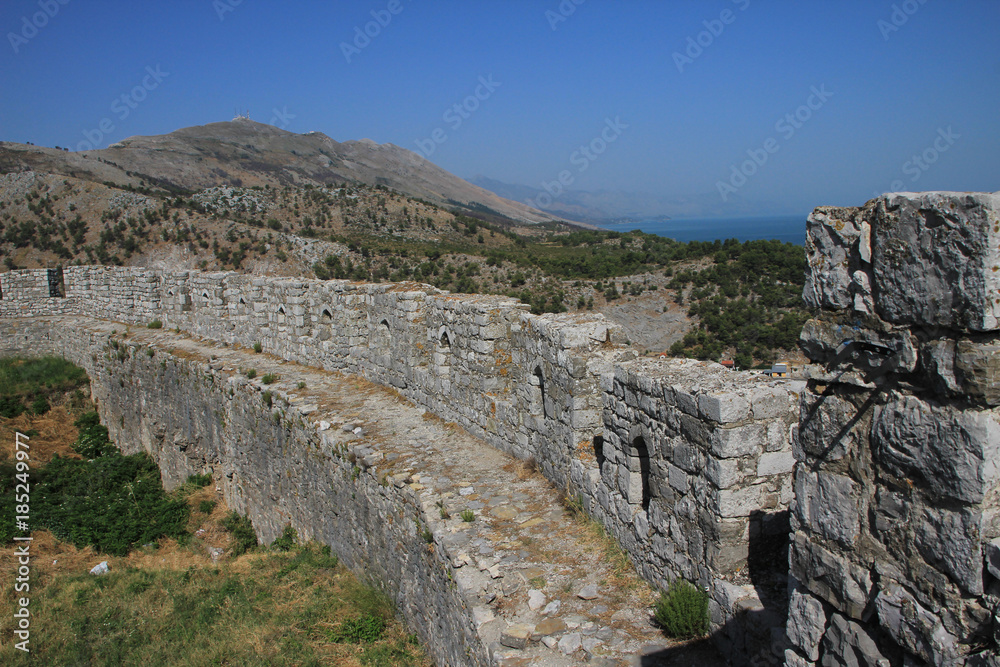 Burg, Shkodra, Albanien, Stein, Aussicht, Hügel, Stadt, Treppe, Krieg, Festung, Verteidigung, Landschaft, 
