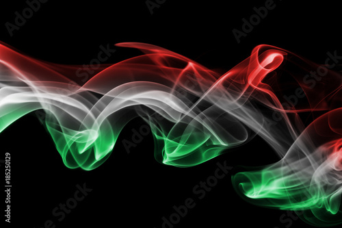 Hungary flag smoke