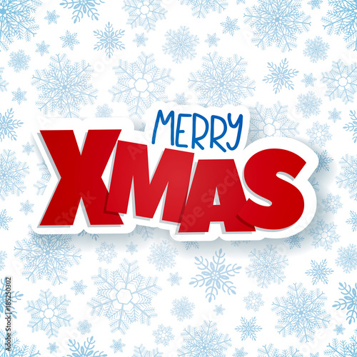 Christmas greeting card, Merry Xmas decorations. Vector