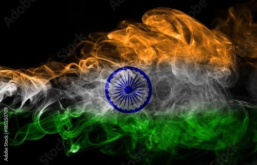 India flag smoke