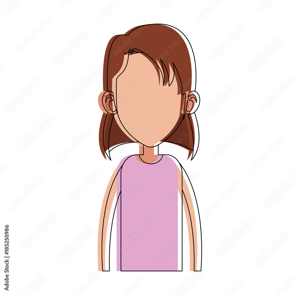 Young woman cartoon Young woman cartoon