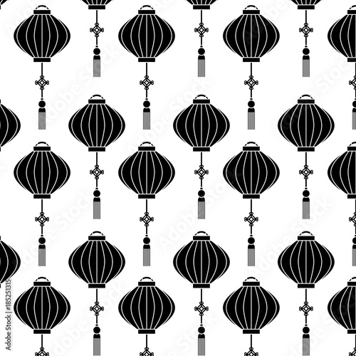 japanese lamp hanging pattern background vector illustration design