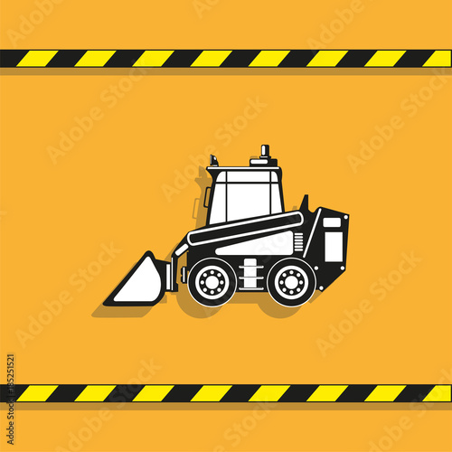 Construction machinery. Loader. Vector icon.
