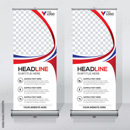 Roll up sale banner design template, abstract background, pull up design, modern x-banner, rectangle size.
