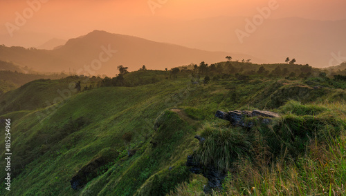 Landscape of Phu- chee-fah, High mountain border of Thailand and Laos. Chiang-Rai province, Thailand.