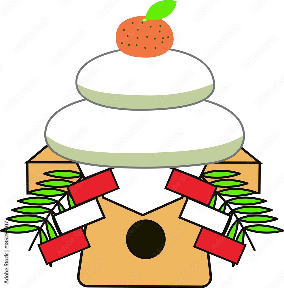 Rice cake With a base Stock Vector | Adobe Stock