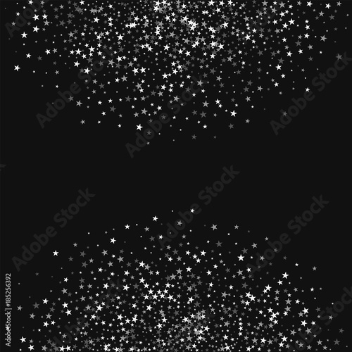 Amazing falling stars. Abstract semicircle with amazing falling stars on black background. Marvelous Vector illustration.