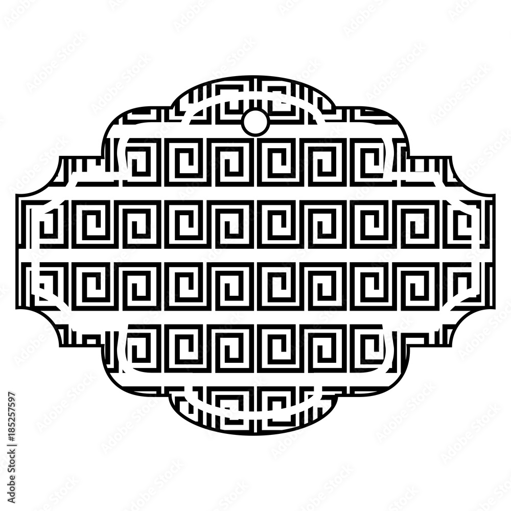 label abstract geometric design vector illustration black and white