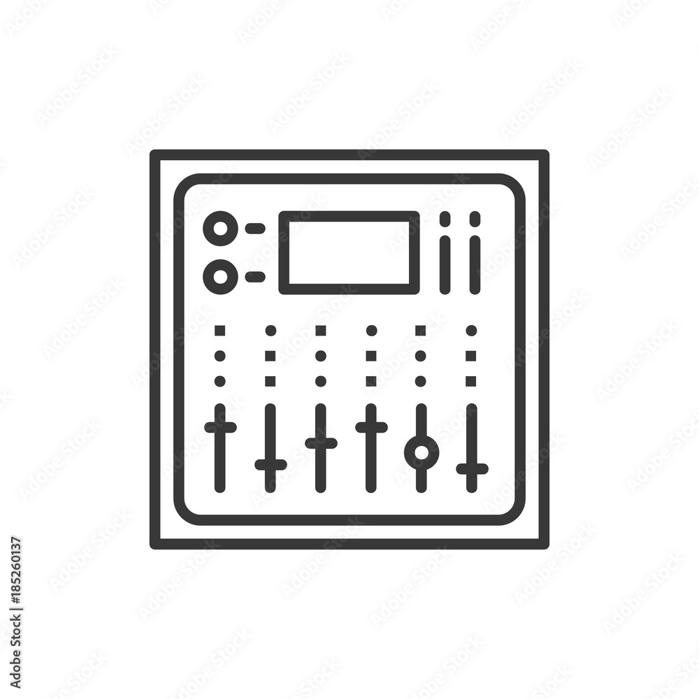 Sound board - line design single isolated icon Sound board - line design single isolated icon