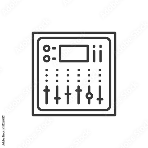 Sound board - line design single isolated icon