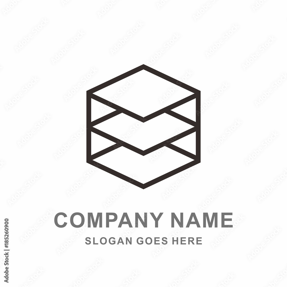 Geometric Hexagon Square Cube Space Box Architecture Interior Construction Business Company Stock Vector Logo Design Template Geometric Hexagon Square Cube Space Box Architecture Interior Construction Business Company Stock Vector Logo Design Template