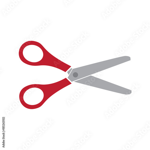 red scissors icon- vector illustration photo