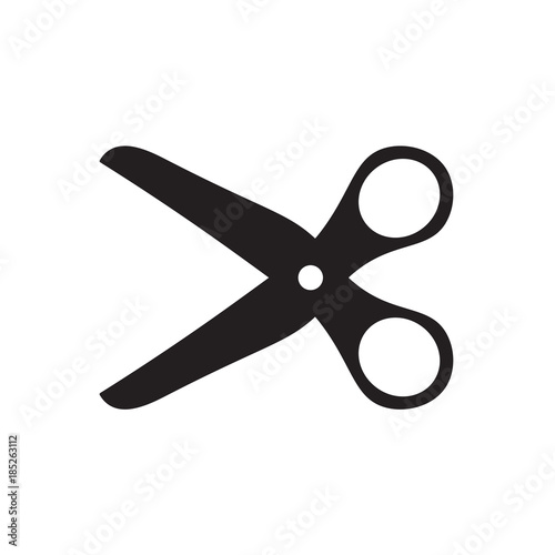 black scissors icon- vector illustration