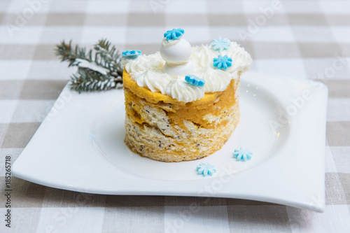 Xmas cookie on a plate